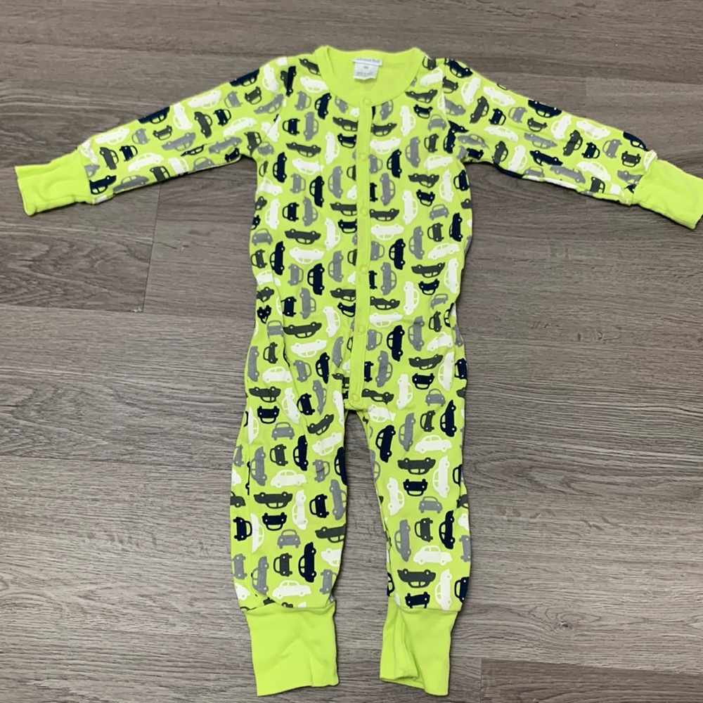 Absorba yellow car print pajamas - 18M